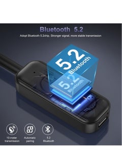 Generic Bluetooth 5.2 Transmitter Receiver Receiver 2 in1 Wireless 3.5mm Bluetooth Adapter Dual Connect Noise Cancelling Aux Bluetooth Adapter for PC TV Car Sound System  - Image 4