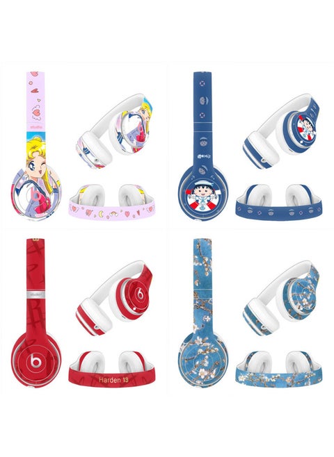 Applicable To Beats Studio 3 Wireless Earphone Stickers Studio2 Earphone Stickers Full Body Protection Tide-Color:Remarks Number For Other Styles