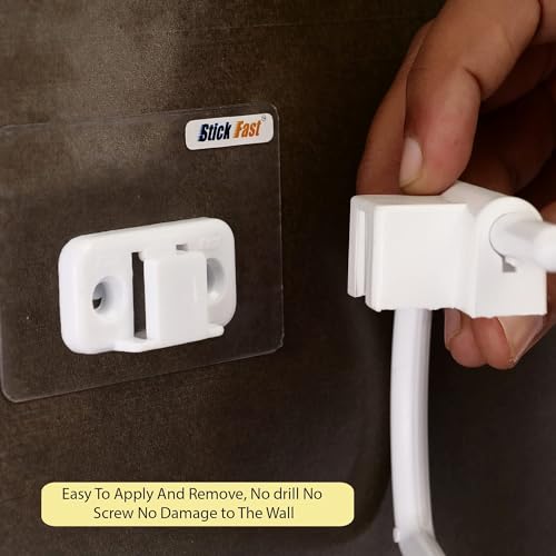 SF - Stick Fast Self-Adhesive Toilet Paper Holder With 3M Sticker For Wall Mount Tissue Paper Roll Dispenser For Kitchen & Bathroom (Pack Of 2, Snow White) - Image 2