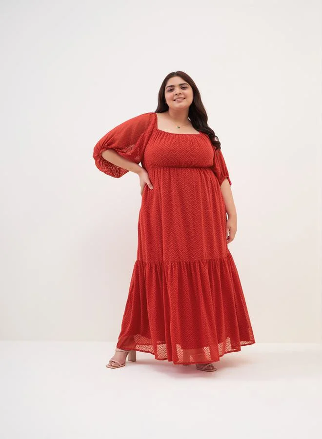 FEMELLA Square Neck Maxi Dress