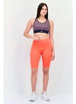 TOMMY SPORT Women Sportswear Fit Training Shorts, Red  - Image 4