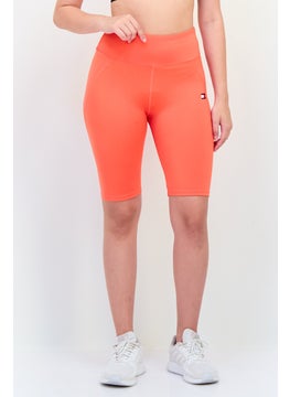 TOMMY SPORT Women Sportswear Fit Training Shorts, Red  - Image 1