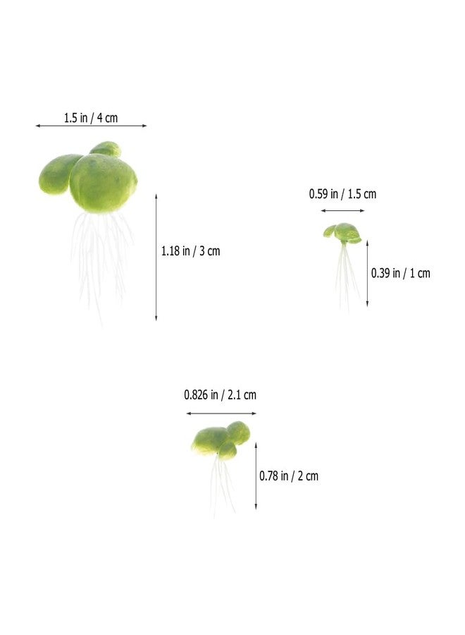 أموسفون مجموعة نباتات عدس الماء الاصطناعية من أموسفن، 54 قطعة، نباتات عائمة صغيرة خضراء فاتحة لتزيين أحواض السمك، مقاس 1.57 × 1.57 × 3.54 بوصة - Image 4