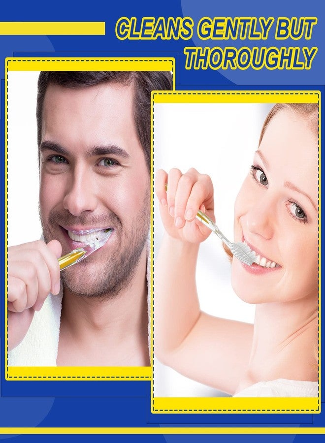 Patelai 100 Pcs Individually Wrapped Toothbrush Bulk Disposable Travel Toothbrushes Soft Bristle Tooth Brush Single Pack for Camping Adults Kids Hotels Guest Toiletries (Gold - Image 3
