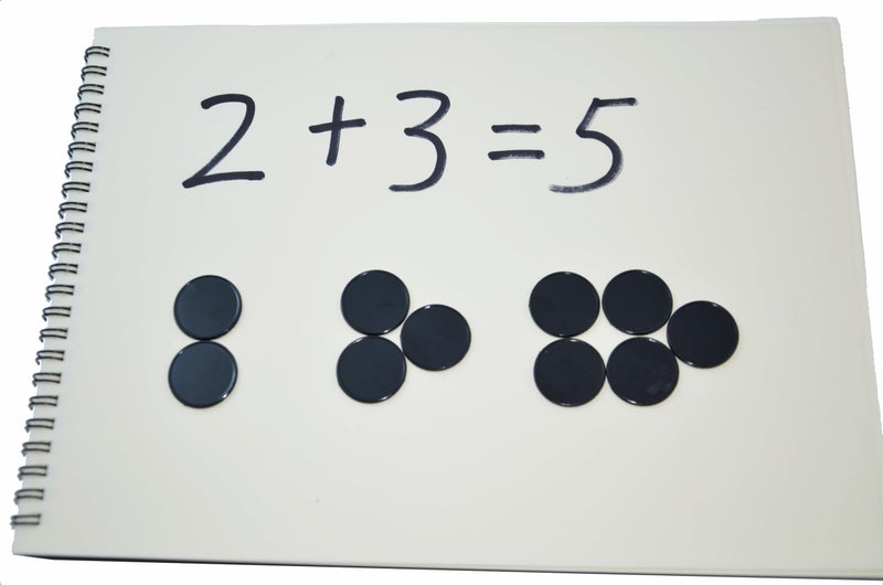 Smartdealspro Set of 100 25MM/1 Inch Opaque Plastic Learning Counting Counters Poker Chips (Black) - Image 5