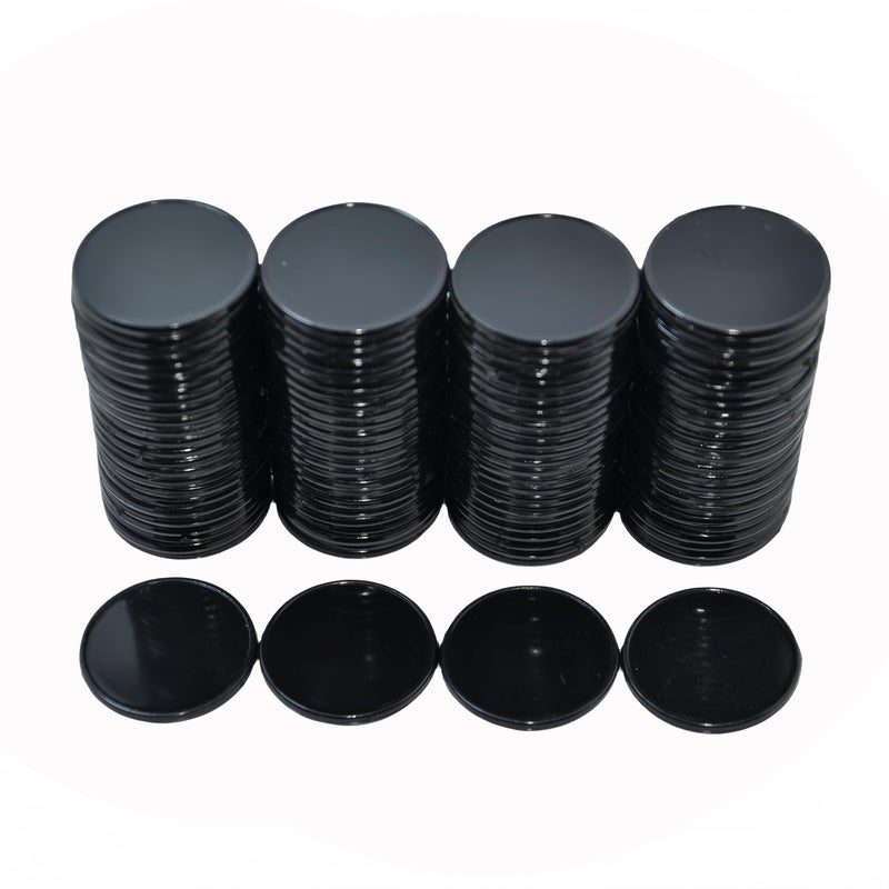Smartdealspro Set of 100 25MM/1 Inch Opaque Plastic Learning Counting Counters Poker Chips (Black) - Image 1