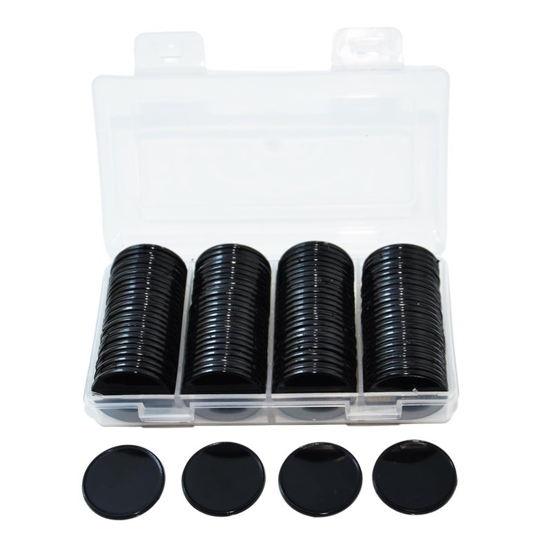Smartdealspro Set of 100 25MM/1 Inch Opaque Plastic Learning Counting Counters Poker Chips (Black) - Image 3