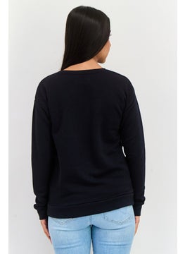 KANGOL Women Embroidered Logo Long Sleeves Sweatshirt, Black  - Image 3