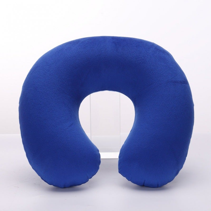 Flocked Velvet Set Inflatable Pillow Outdoor Nap Travel Pillow Neck Pillow Pillow U Pillow U-Shaped Pillow U-Shaped Pillow U-Shaped Pillow - Image 1