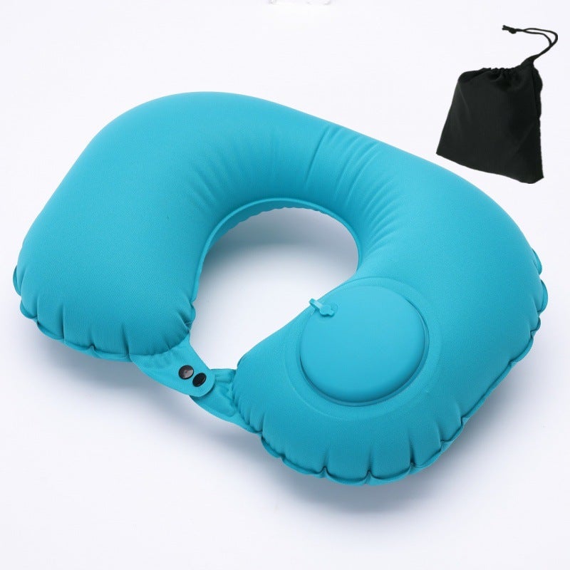 Flocked Velvet Set Inflatable Pillow Outdoor Nap Travel Pillow Neck Pillow Pillow U Pillow U-Shaped Pillow U-Shaped Pillow U-Shaped Pillow - Image 5