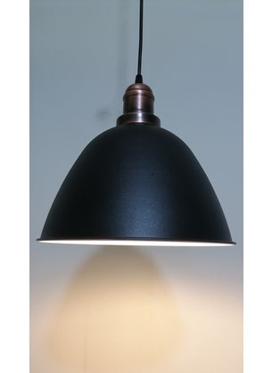 Riolight Retro Black Inside White Single Metal Pendant Diameter: 28CM  - Image 1