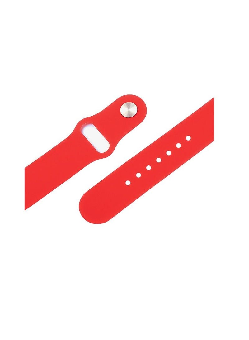 سوار رياضي بديل من السيليكون لساعة Apple Watch Series 8-45mm - أحمر - Image 1