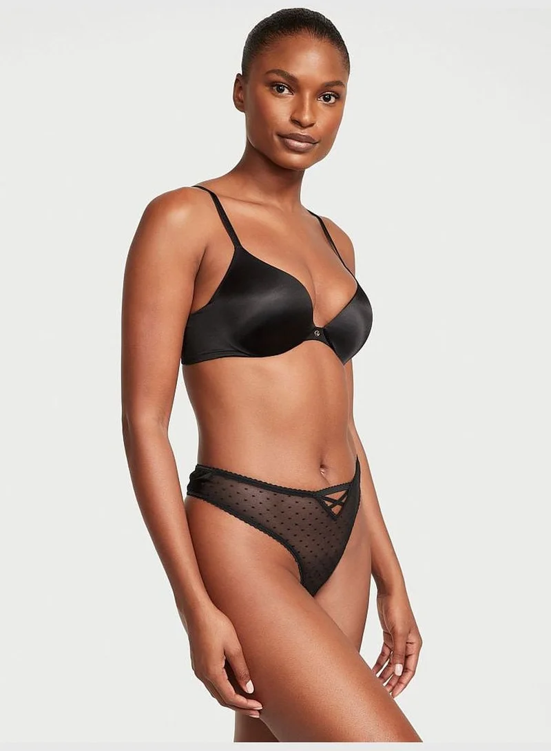 Victoria's Secret Crotchless Lace-Up Bow-Back Thong Panty