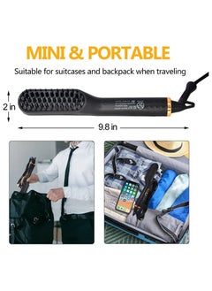 DMG TECH 5 in 1 Beard Straightener for Men, Beard DMG Straightening Comb with Beard Balm, 3 Adjustable Temperature, 360° Rotating Power Cord, Ceramic Electric Straightening Comb, Original Men's Gift Sets  - Image 4