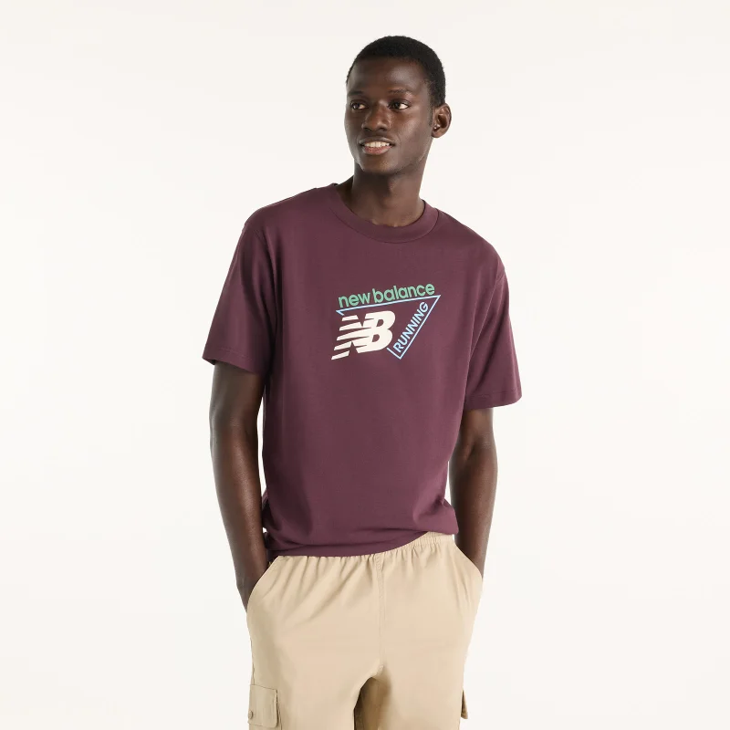 New Balance Cherry Leather Men's Classic Tri-Logo T-shirt for Men | Best Price UAE