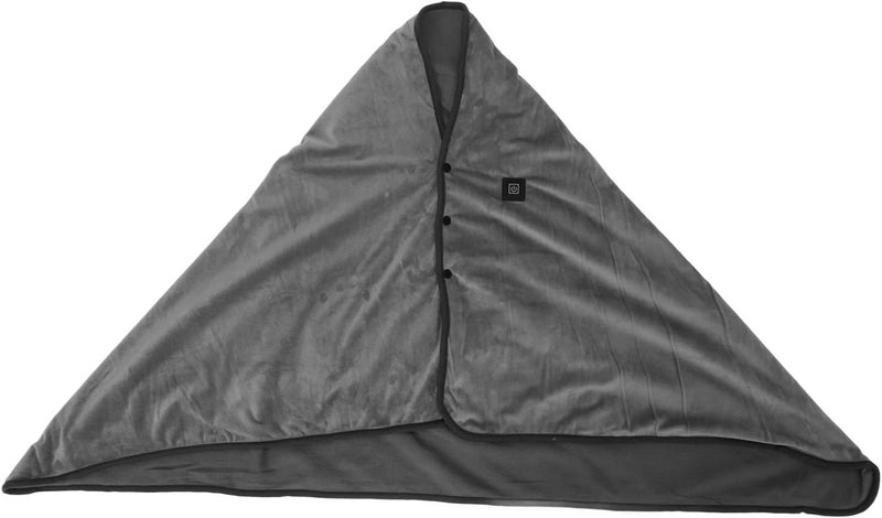 Heated Shawl, USB Heated Blanket Soft Plush Electric Heated Throws Heating Pad with 3 Heating Levels for Home Camping Winter Gray 80 x 140cm - Image 1