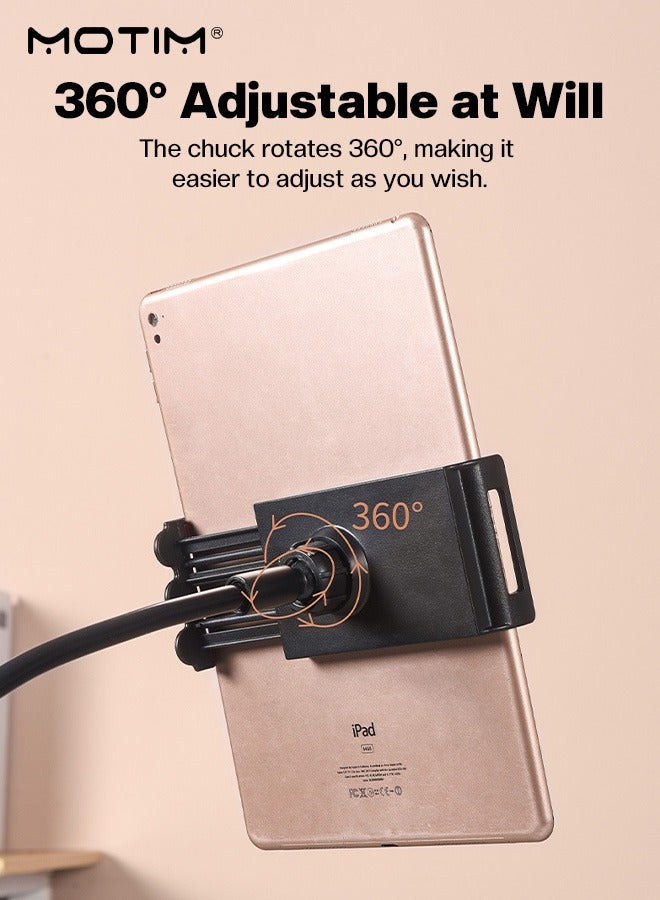 Motim 1.1M Gooseneck Tablet and Phone Clip Clamp on Stand Holder, 360° Rotating Long Arms Cell Phone Clip Mount Hands Free, Flexible Stand for 4.0-10.6 Phones Ipad, Mobile Stand Baby Monitor - Image 4