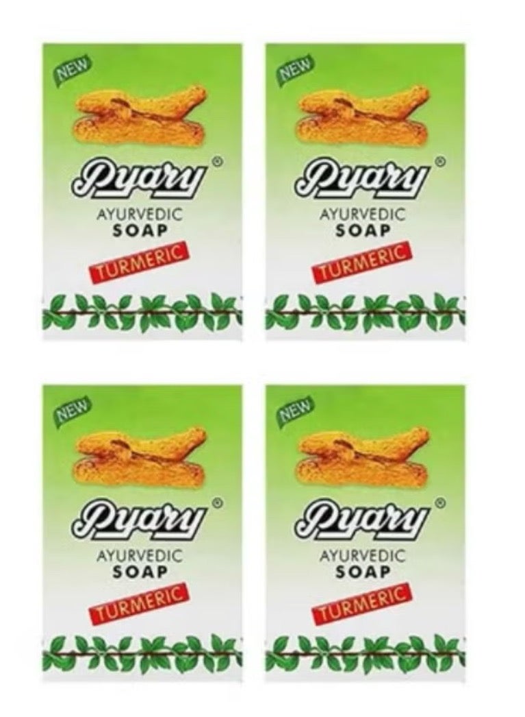 بياري 4 قطع من صابون الكركم العشبي لتفتيح البشرة - Image 1
