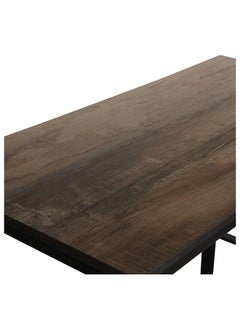 RIGID Steel Dining Table with Wooden Top Black 90x120x60cm  - Image 5