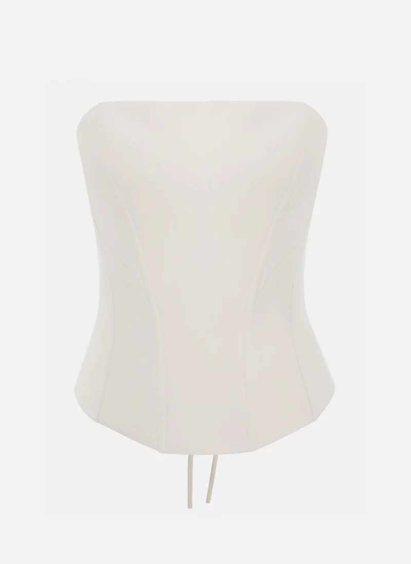 ليتشي مشد أحادي اللون بأكتاف مفتوحة