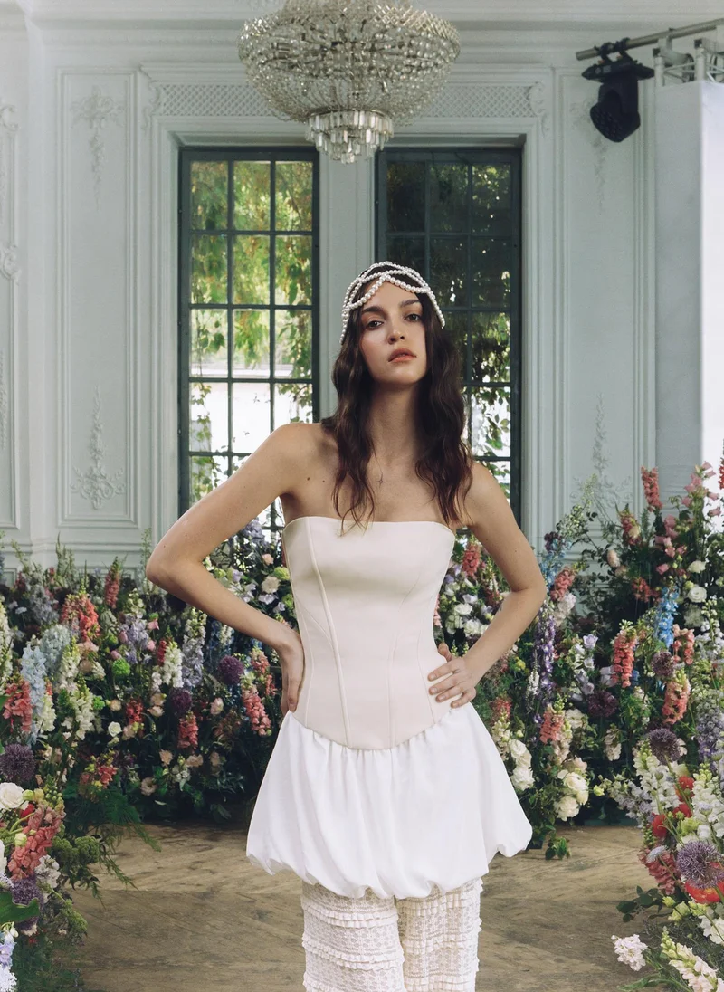 Lichi  Monochrome corset with open shoulders for Women | Best Price UAE