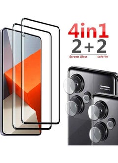 General 2+2 Pack Screen Protector with Camera Lens Protector Compatible with Xiaomi Redmi Note 13 Pro Plus 5G, Full Coverage Tempered Glass Film,HD Clear Scratch Resistant  - Image 2