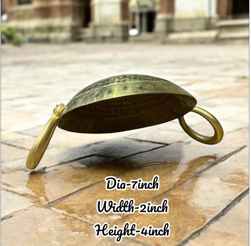 GBW Pure Brass Hammered Kadai Handmade kadai for Saute 1 Litre pital kadai Mini Handmade Hammered pital ki 1 Litre Small Heavy frypan - Image 2
