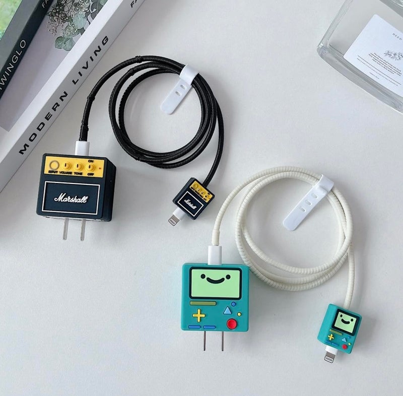 CERLINK حامي كابل لشاحن آبل آيفون 20W/18W نوع C، غلاف كرتوني ثلاثي الأبعاد لطيف، واقيات حماية كاملة لتوصيلات الكابل (مارشال) - Image 2