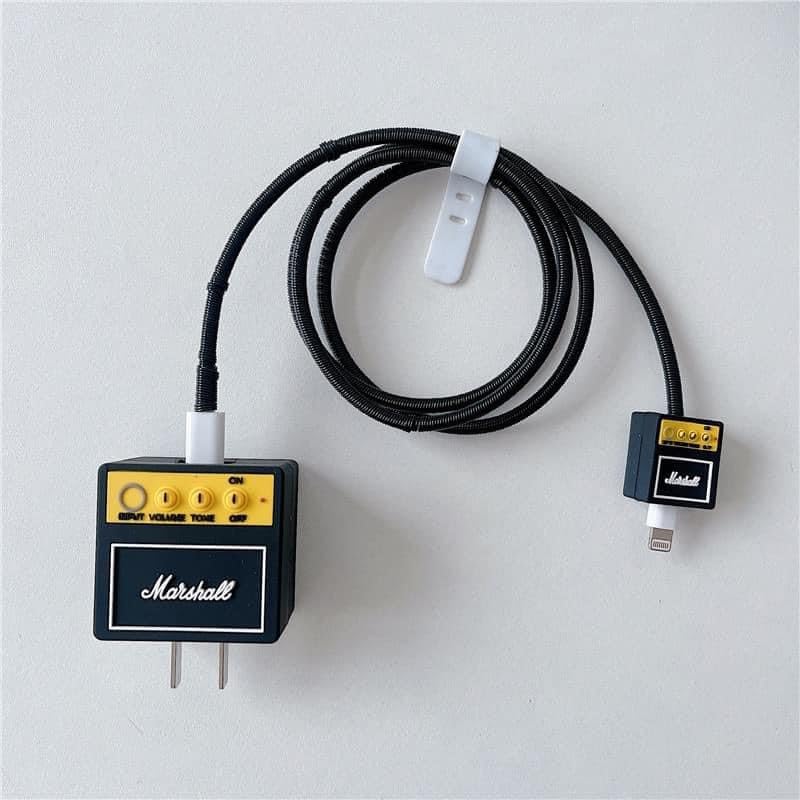 CERLINK حامي كابل لشاحن آبل آيفون 20W/18W نوع C، غلاف كرتوني ثلاثي الأبعاد لطيف، واقيات حماية كاملة لتوصيلات الكابل (مارشال) - Image 1