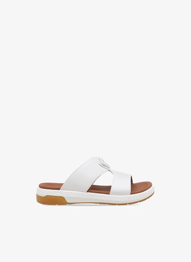 Boys Solid Arabic Sandals with Accent Detail Ramadan Collection