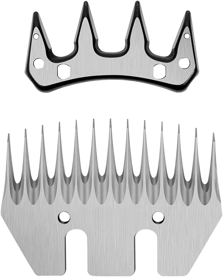 Dragro Sheep Clippers Replacement Blades, Professional Stainless Steel Clipper Blades for Thick Coat Animals - Image 1