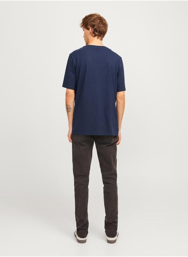 JJ Rebel by Jack & Jones Printed Crew Neck Relaxed Fit T-Shirt  - Image 4