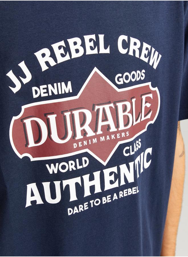 JJ Rebel by Jack & Jones Printed Crew Neck Relaxed Fit T-Shirt  - Image 5