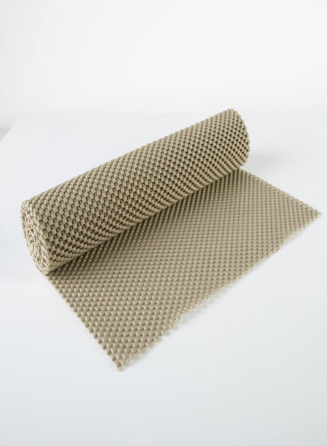 Simplify Grip Liner-Heavy Duty-Non-Adhesive Liner | 60" L x 12" W | Drawers | Cabinets | Shelves | Grey | Padded | 5 Ft Rolls | Taupe | Organization| Easy Use - Image 1