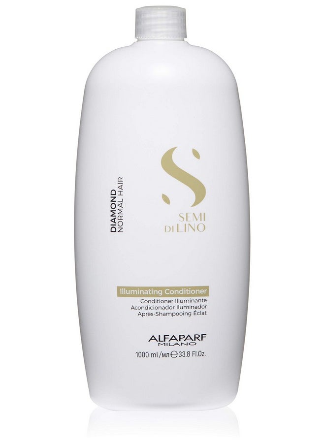 ALFAPARF MILANO Semi Di Lino Diamond Shine Illuminating Hair Conditioner Sulfate Free For Normal Hair Safe On Color Treated Hair Paraben Paraffin Free Professional Salon Quality 33.8 Fl Oz  - Image 1