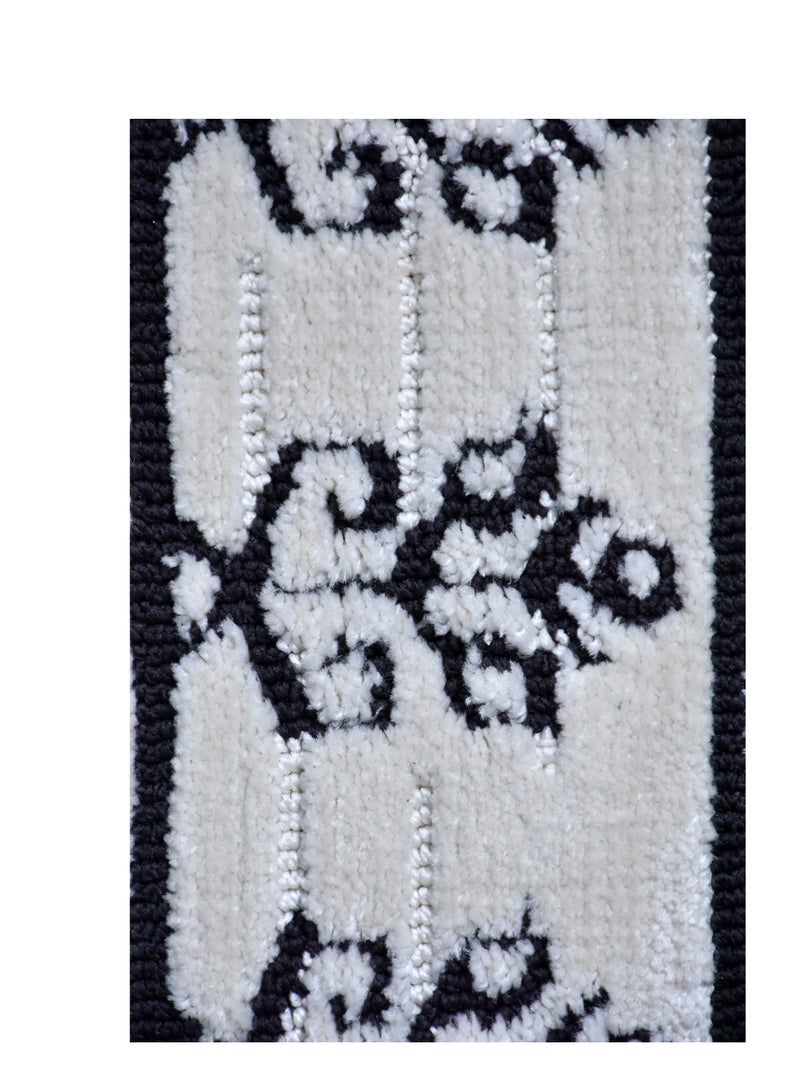 FLORA-Ivory-Blue-190x290cm anti skid rug - Image 2