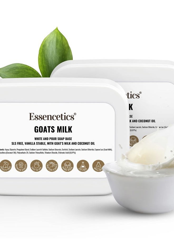 Essencetics - 10LB - Goats Milk Soap Base Bulk - SLS Free, No Palm Oil – All Natural, Easy DIY Soap Making for Personal and Professional Use – Create Luxurious, Moisturizing Handmade Soaps - Image 1