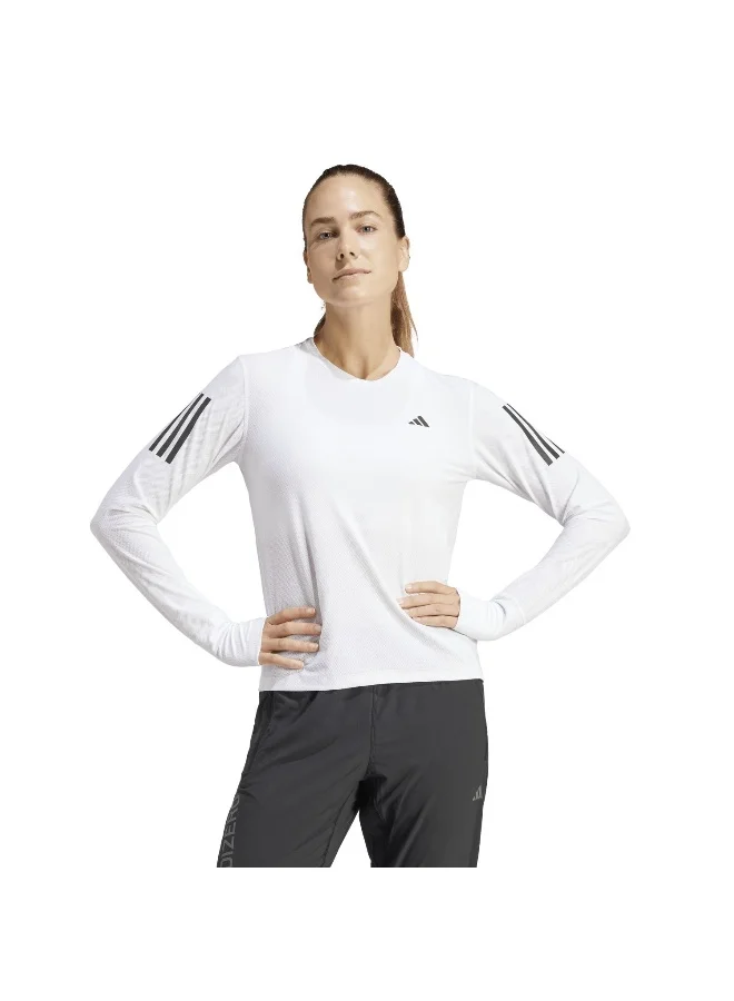 Adidas Adidas Otr B Ls White Running T-Shirts For Women XS