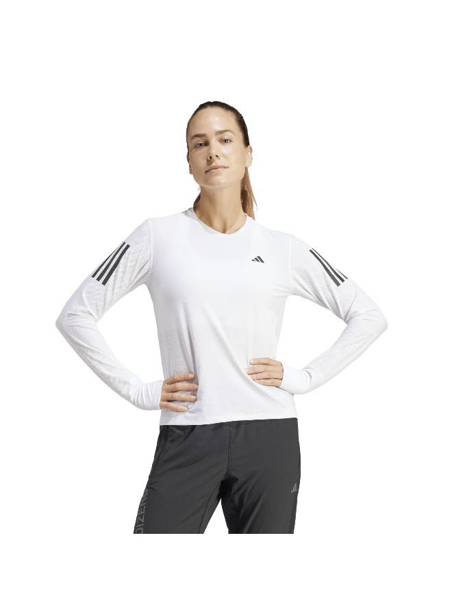 Adidas Otr B Ls White Running T-Shirts For Women XS - Image 2