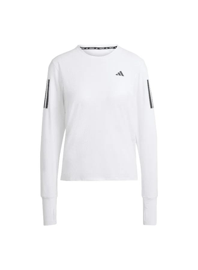 Adidas Adidas Otr B Ls White Running T-Shirts For Women XS