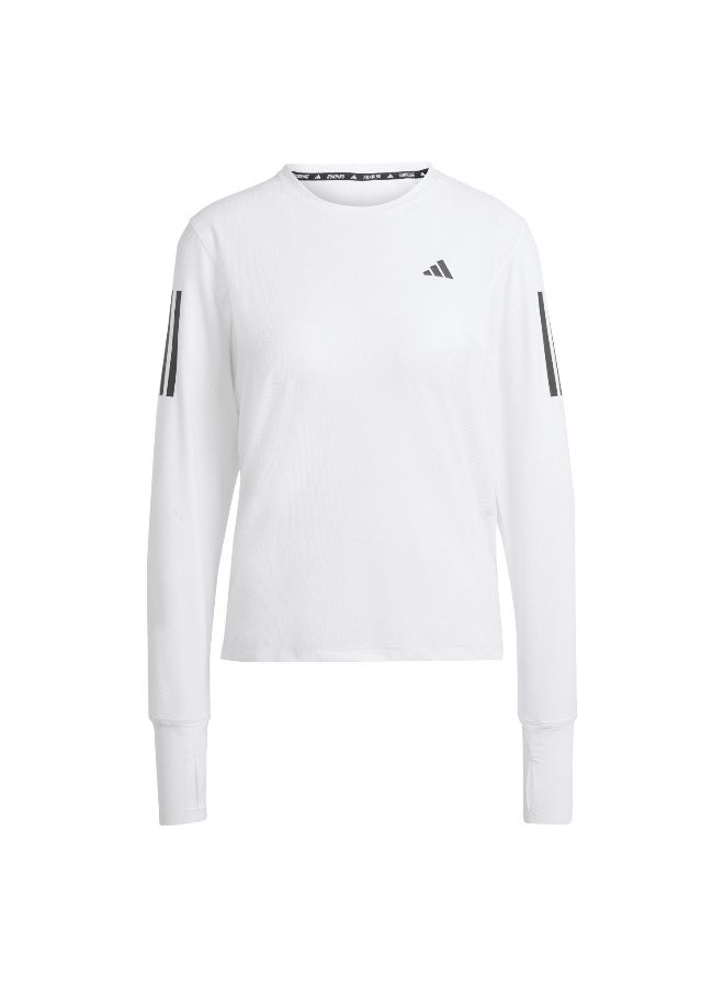 Adidas Otr B Ls White Running T-Shirts For Women XS - Image 1