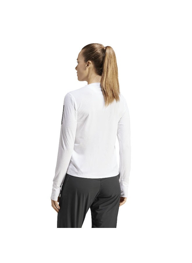 Adidas Otr B Ls White Running T-Shirts For Women XS - Image 3