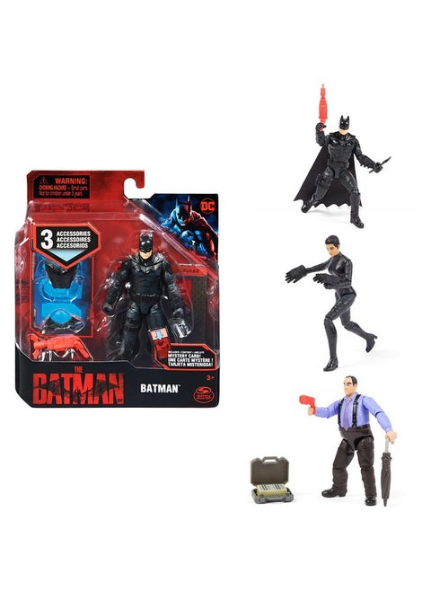 Dc Comics, The Batman Movie 4-Inch Action Figure(Wingsuit Batman Or The Penguin Or Selina Kyle) (Assorted Style)