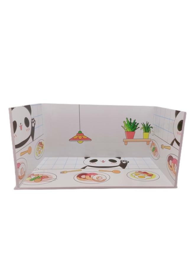 Bluejw Stall Small Kitchen Background Wall Mini Small Kitchen Background Board Wholesale Play House Bezel Toy Accessories - Image 1