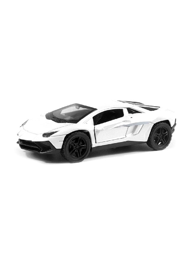 HST Diecast Model Alloy Collectible Toy Lamborghini Car for Kids White and Black 7.5 x 7.5 x 16.5 cm 37888-H16