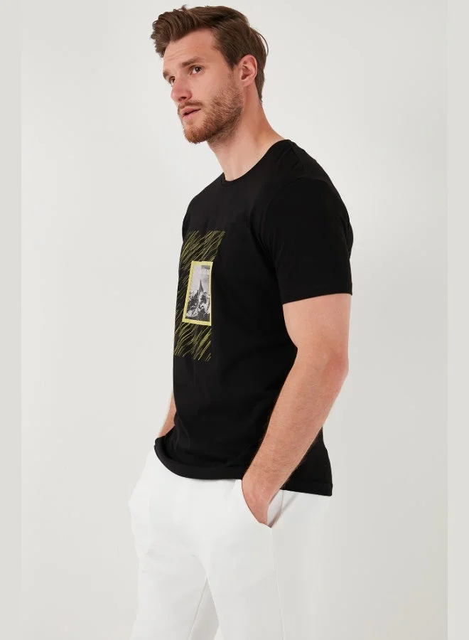 Buratti  Buratti Cotton Slim Fit Crew Neck T Shirt Men's T SHIRT 646R8320 for Men | Best Price UAE
