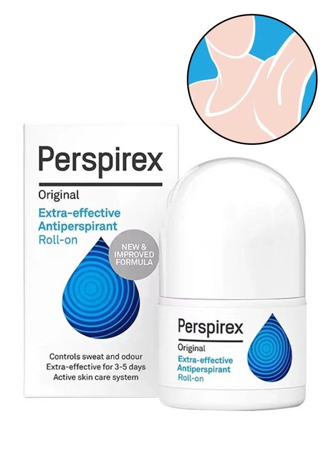 Perspirex Original Extra Effective Antiperspirant Roll On for Sweat and Odour Control, Active Skin Care System  - Image 1