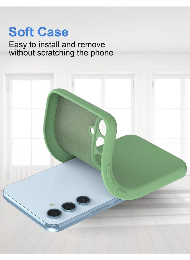 ICARLUS For Samsung Galaxy A25 5G Case Slim Liquid Silicone Protective Cover Dark Green  - Image 3