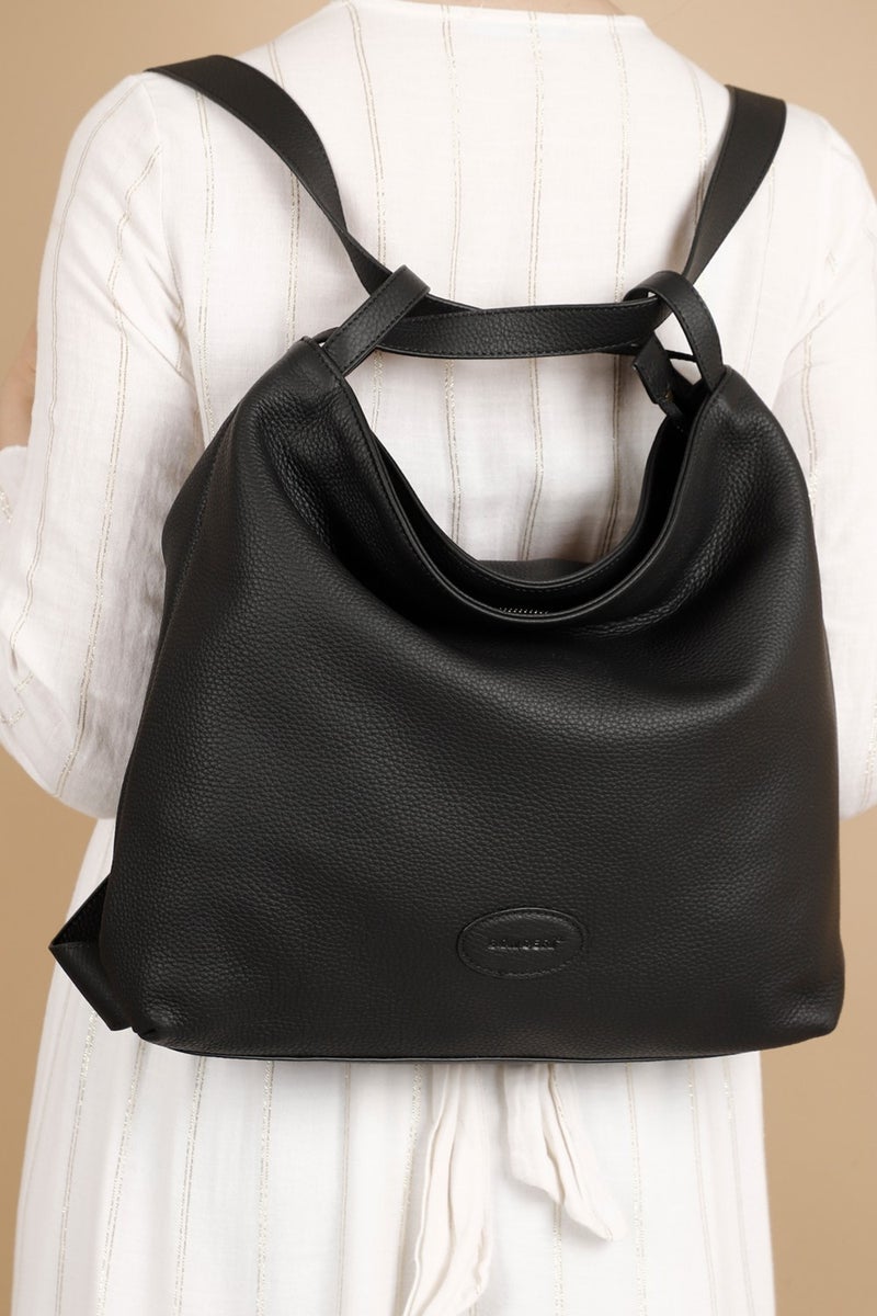Gönderi(r) Gon Platinum Genuine Leather Large Size Women's Shoulder and Backpack Bag B7740  - Image 2