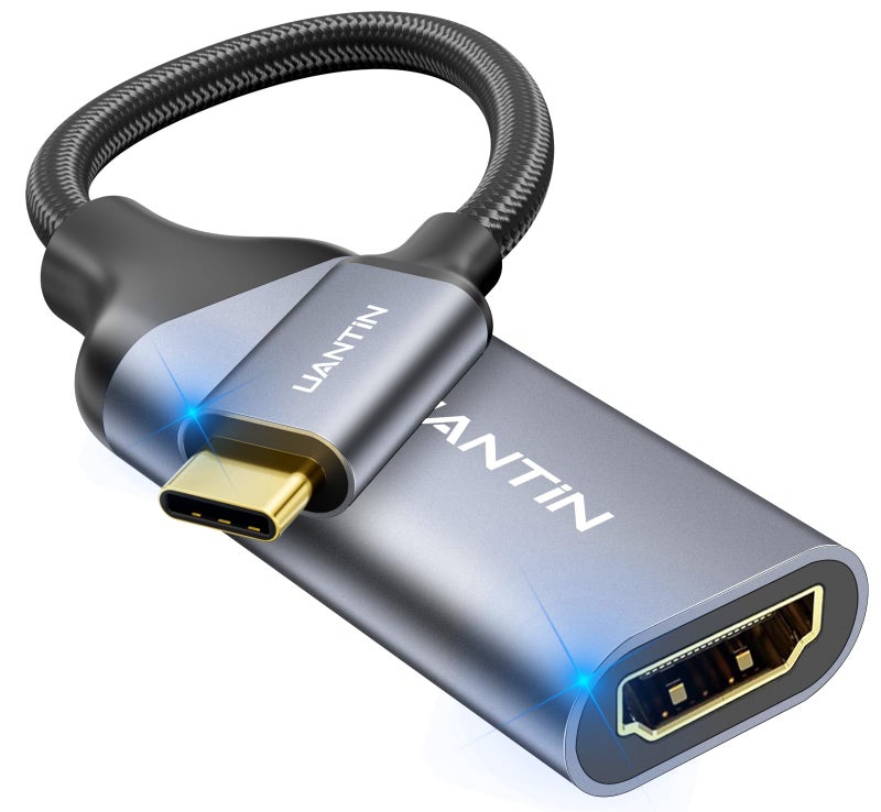 UANTIN USB C to HDMI Adapter | 4K High-Speed USB Type-C 3.1 to HDMI Female Adapter [Thunderbolt 3/4/5 Compatible] for iPhone 15/16 Series, MacBook Pro/Air, iPad, Galaxy S24, Other USBC Laptop - Image 1